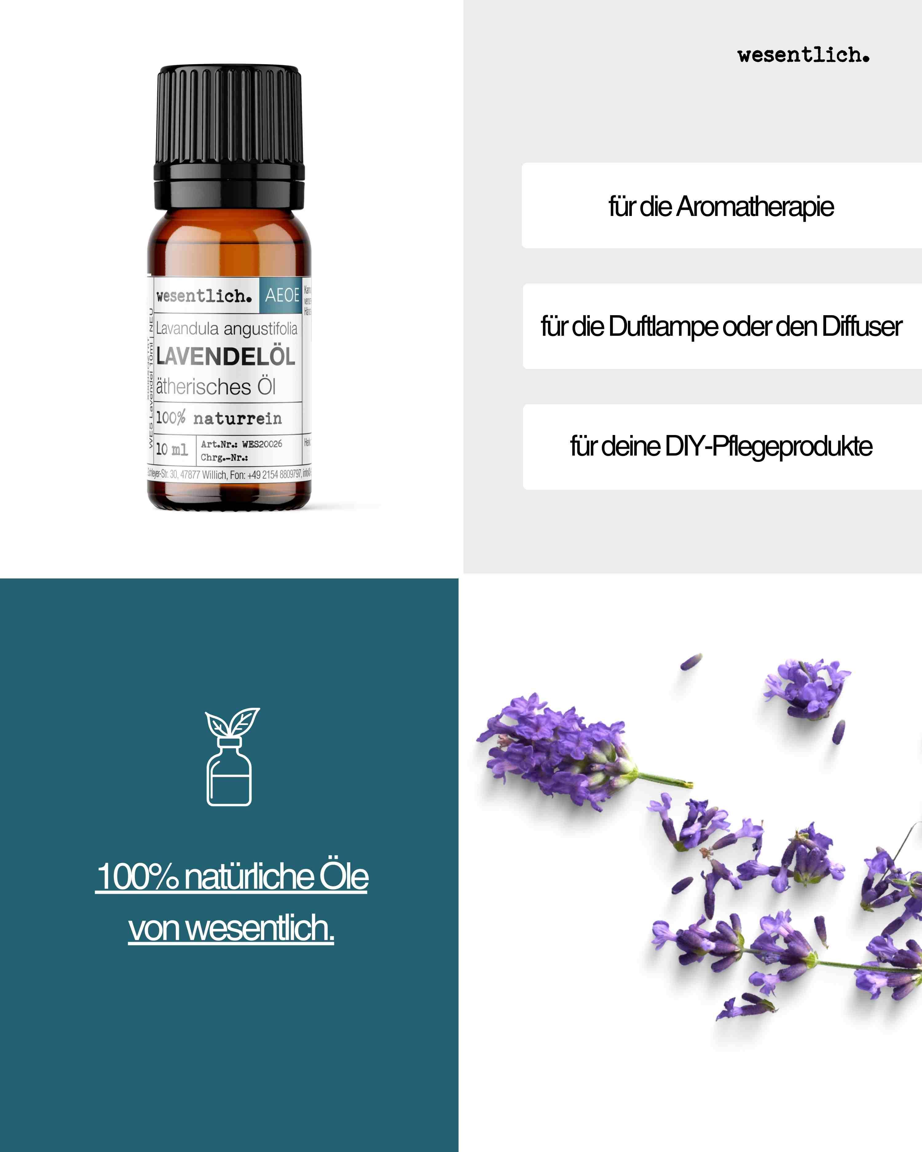 wesentlich. Duftöl Lavendelöl 10ml - ätherisches Öl