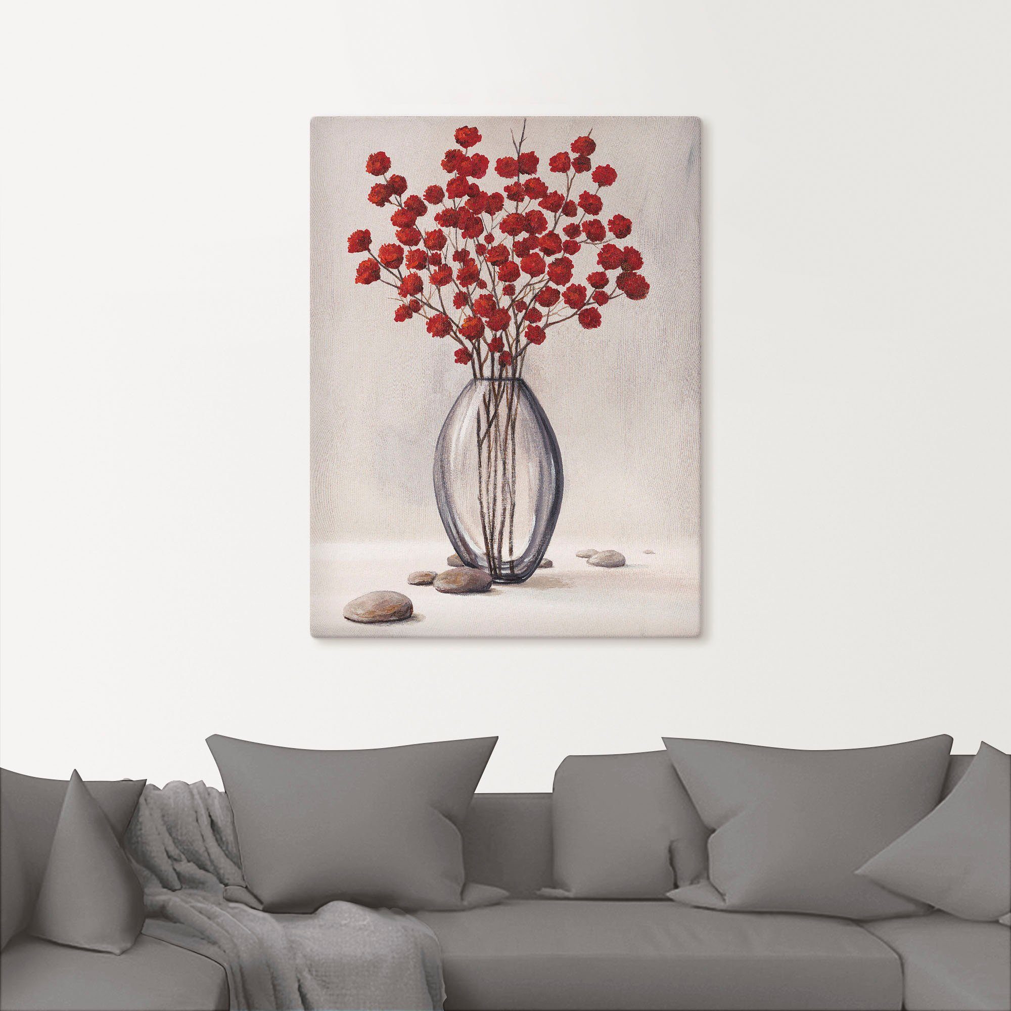 Blumenbilder St), Leinwandbild, (1 oder Wandbild Alubild, Artland versch. Herbstblumen, in rote Dekorative Wandaufkleber Größen als Poster