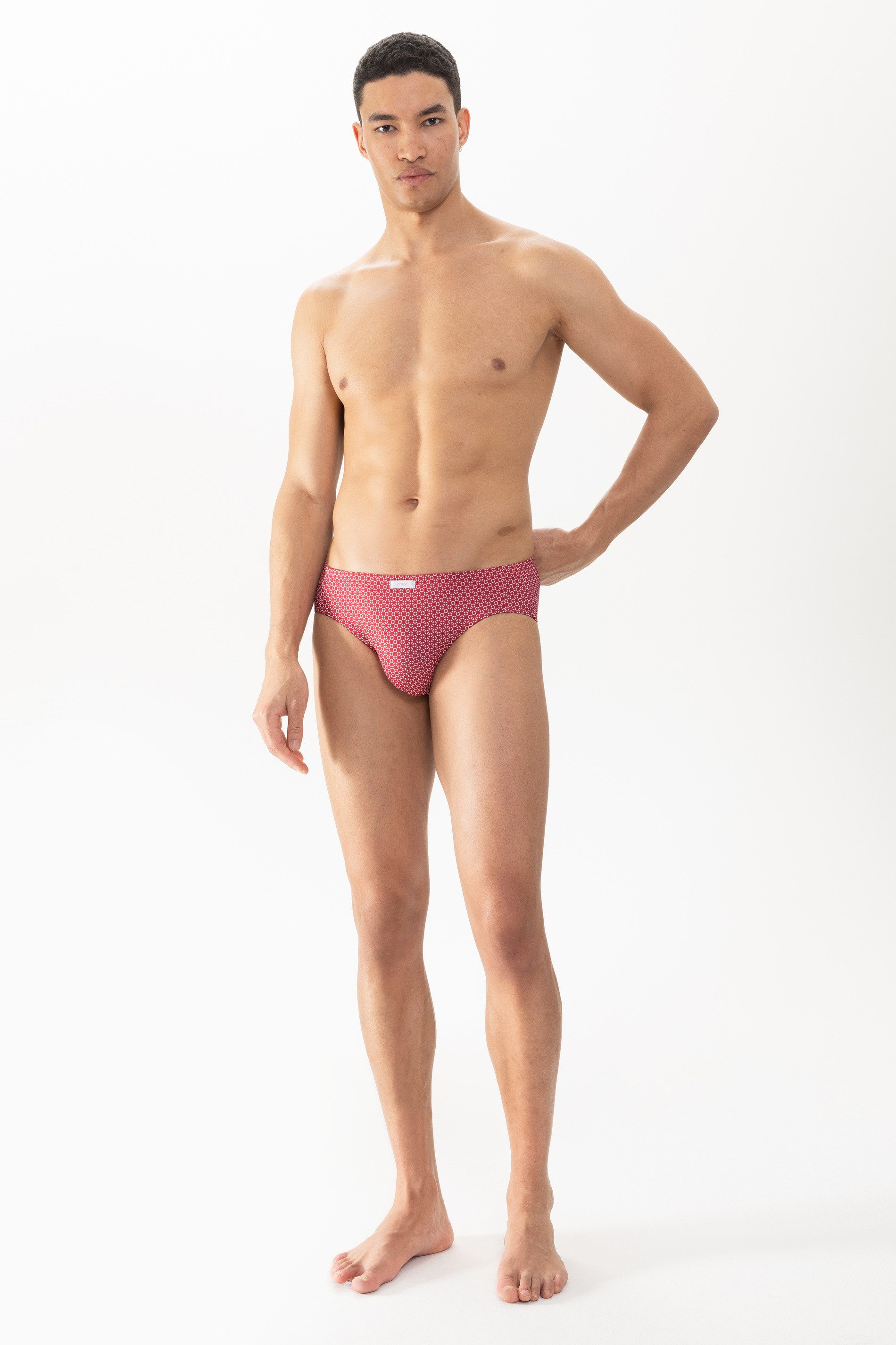 Mey Slip Blau mit Retro Muster günstig online kaufen