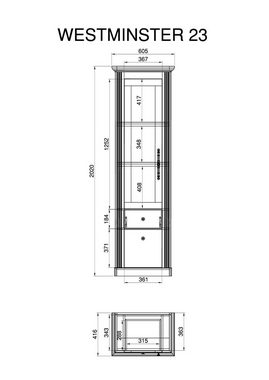 Home affaire Wohnwand Westminster, (Set, 4-St), im romantischen Landhausstil, exclusiv by Otto