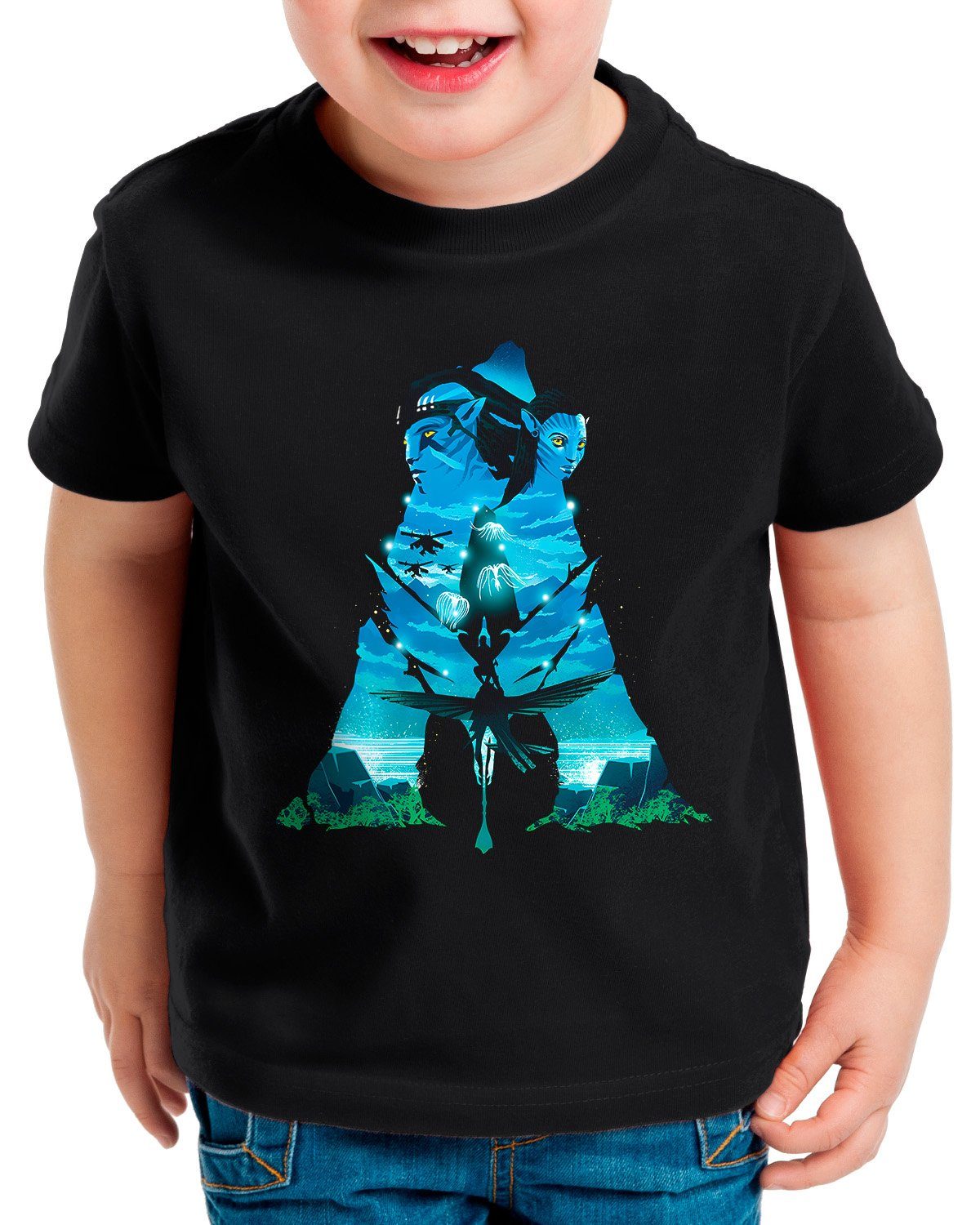 style3 Print-Shirt Kinder T-Shirt Water Way pandora navi jake sully avatar