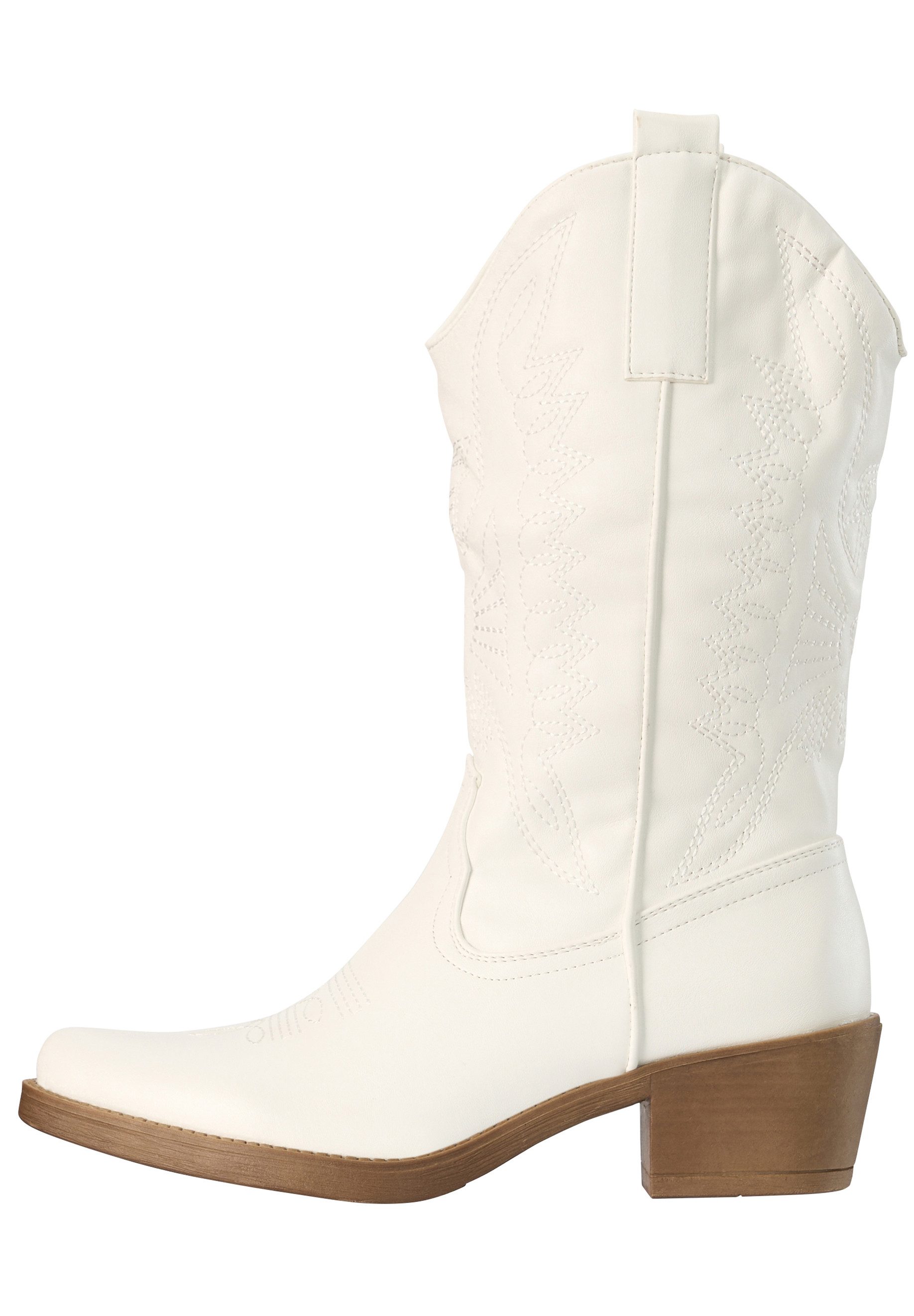 Salinyang Damen Cowboy Boots – Cowboystil mit Stickerei Lederoptik Stiefel
