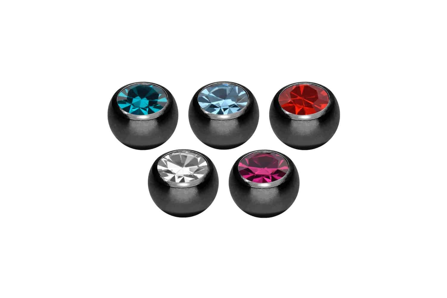 PIERCINGLINE Piercing-Set SET Chirurgenstahl Schraubkugel KRISTALL günstig online kaufen