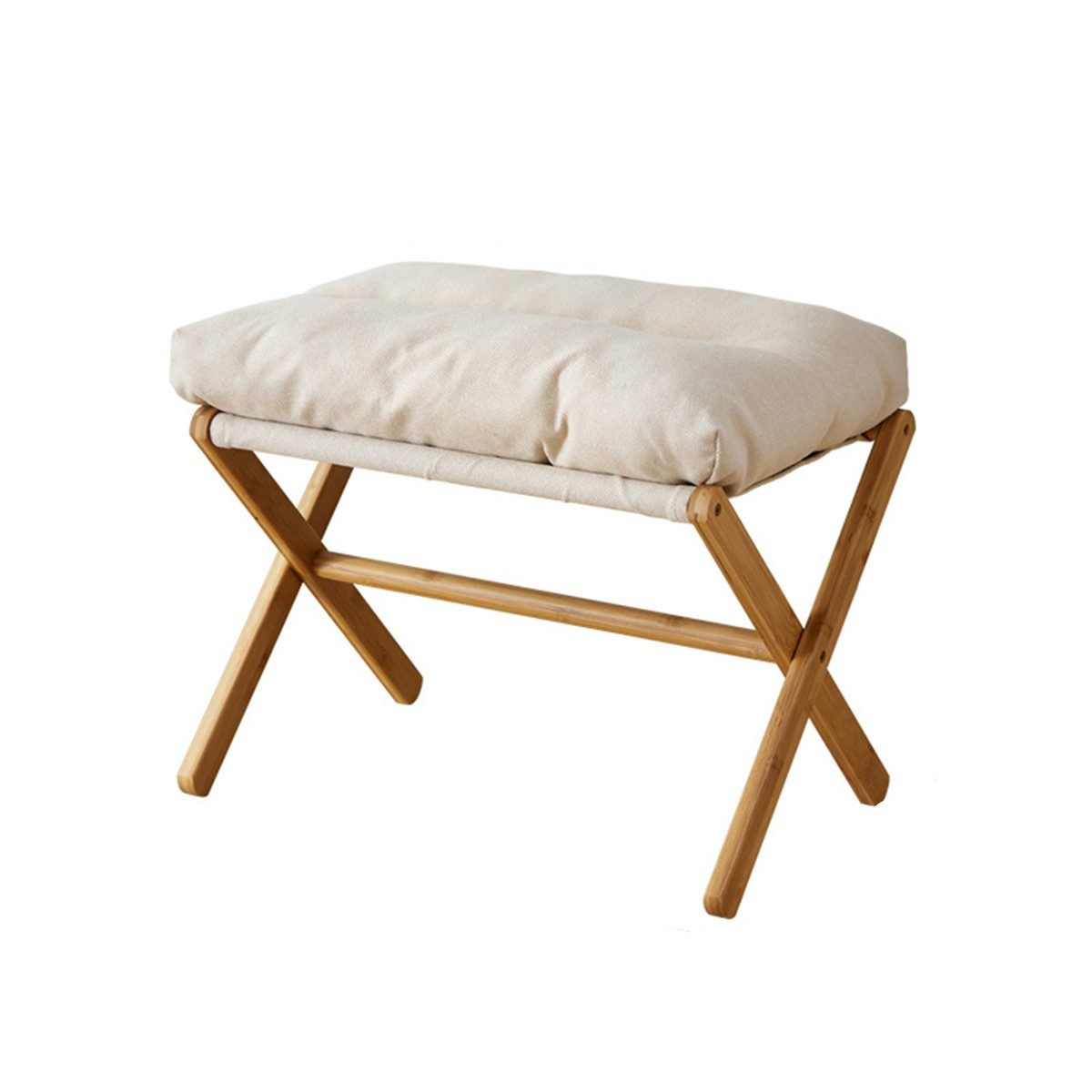 CHZIMADE Hocker Moderner Fußhocker-Stuhl, faltbarer Bambusstuhl fürs Wohnzi günstig online kaufen