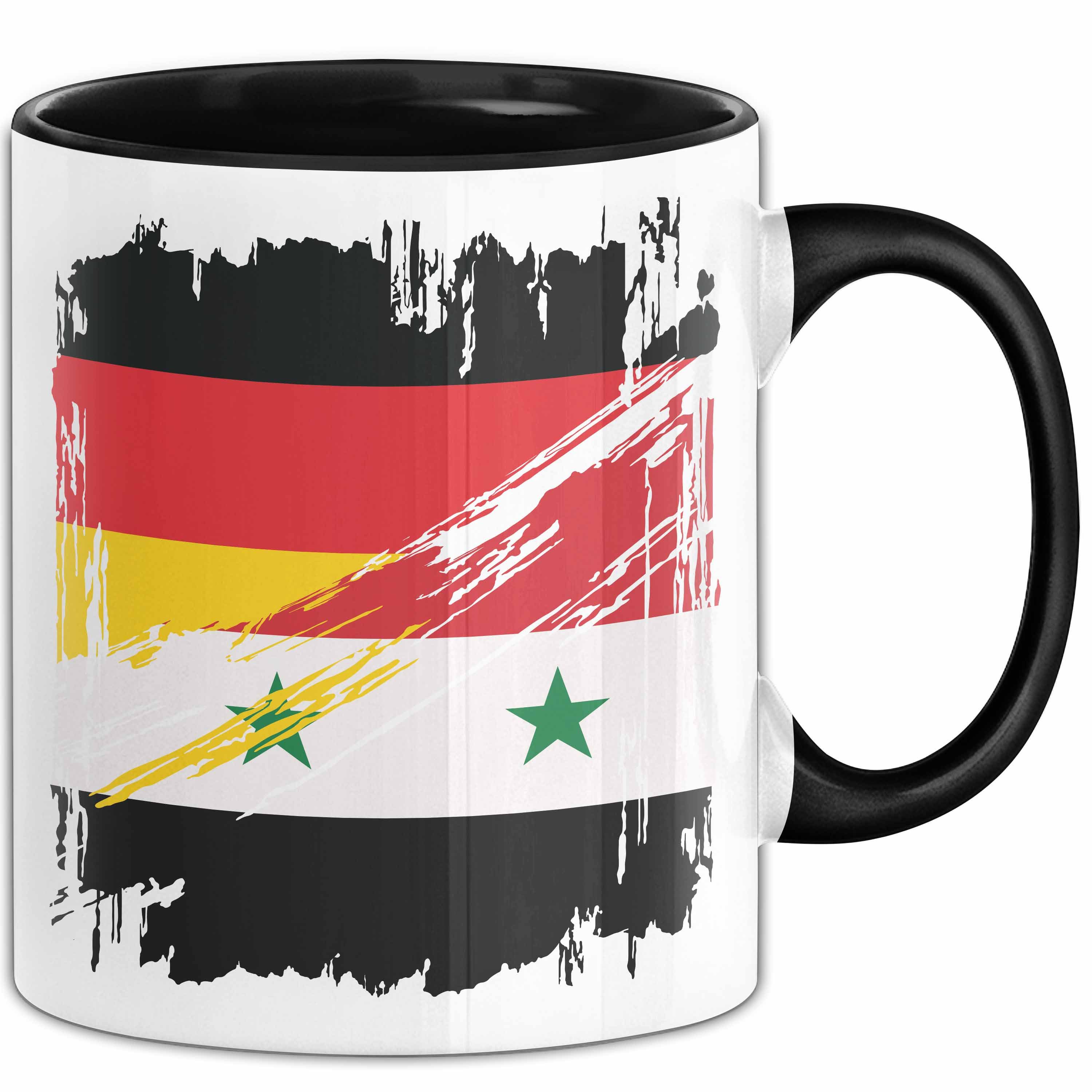 Trendation Tasse Syrien Deutschland Flagge Halb Deutscher Halb Syrer Fußball Germany 20