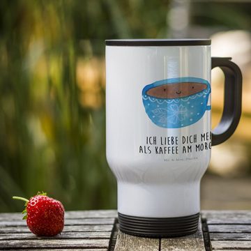 Mr. & Mrs. Panda Thermobecher Kaffee Tasse - Weiß - Geschenk, Liebe, Tasse zum Mitnehmen, Kaffeebec, Edelstahl, Liebevolles Design