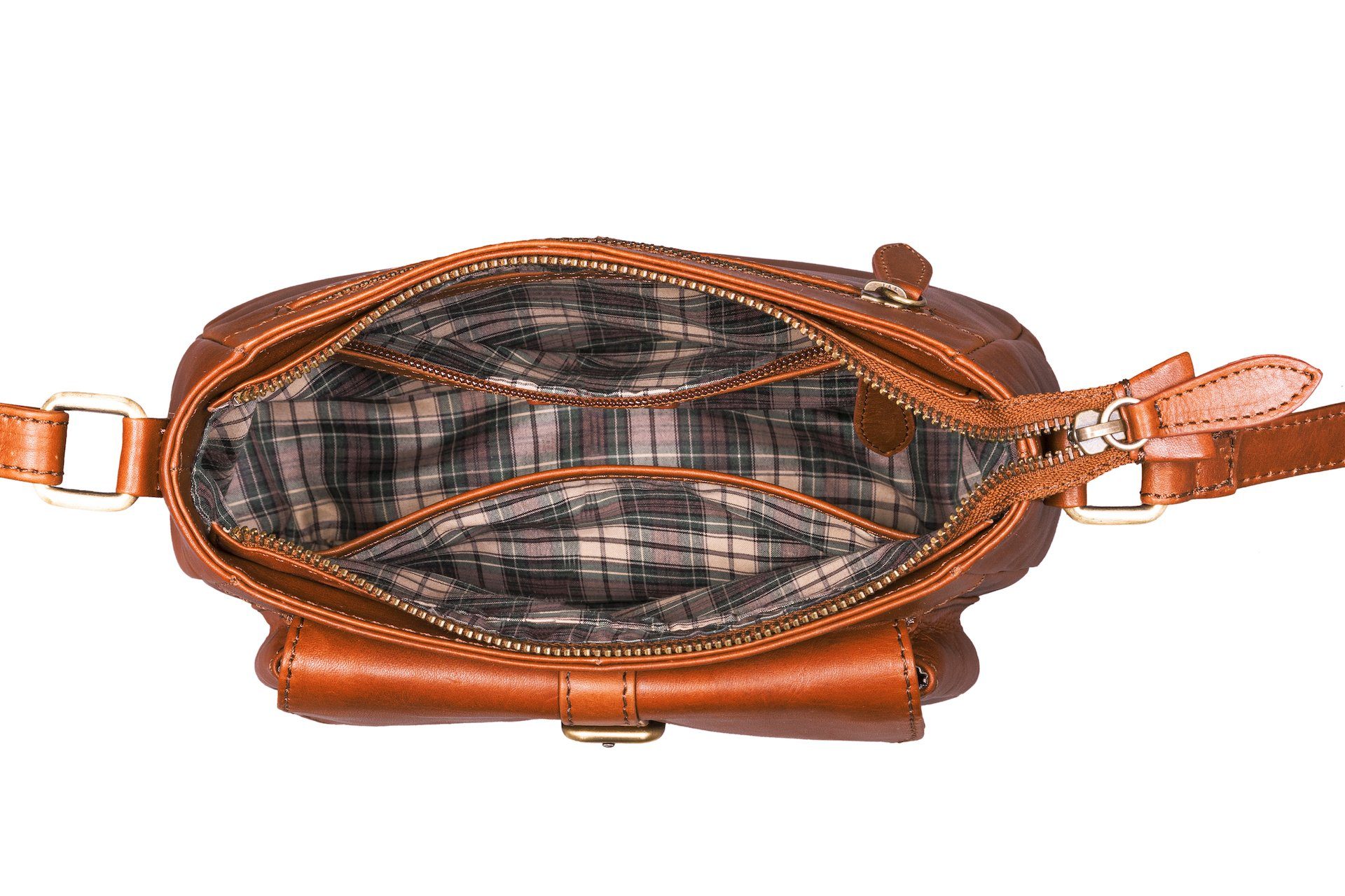 Benthill Umhängetasche Damen Echt Leder Handtasche Shopper Vintage Umhängetaschen, Schultergurt / Umhängegurt Reißverschlussfach – Bild 4 von 5