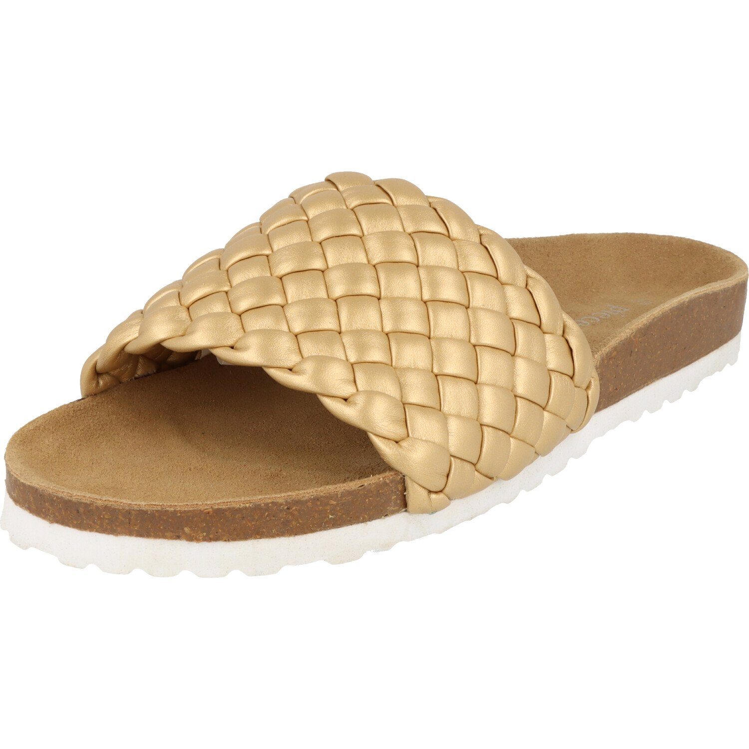 mind. Gold Schuhe Pantolette Fußbett piece 274-043 Slipper elegante of Komfort Damen