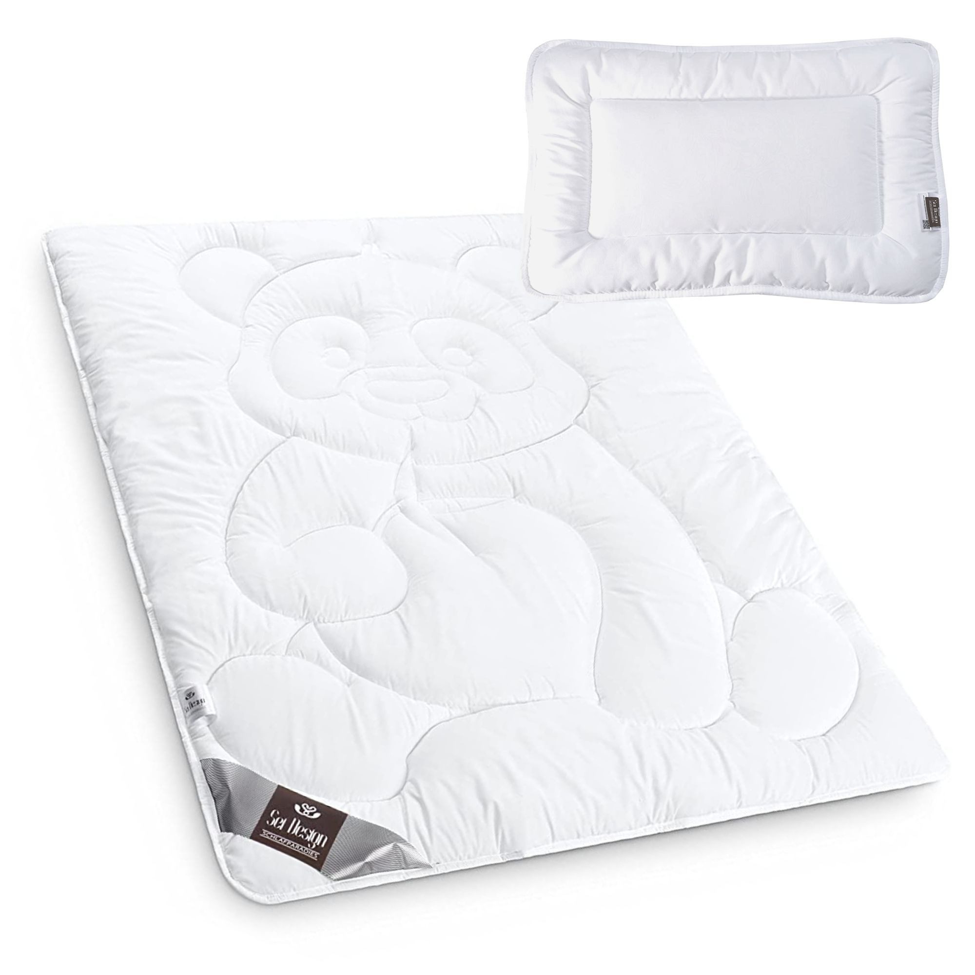 SEI Design Babybettdecke Baby Kinder Bett-Set Decke 100x135 + Kissen 40x60, Füllung: Polyester, Bezug: weichste Mikrofaser, Kochfest – Bild 5 von 5