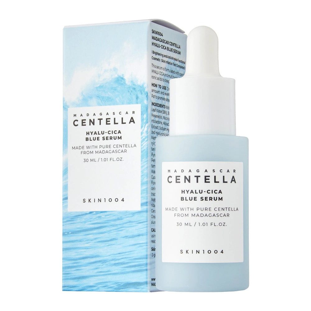SKIN1004 Gesichtsserum SKIN1004, Madagascar Centella Hyalu-Cica Blue Serum – 50 ml, Hyalu-Cica-Formel: Centella Asiatica aus Madagaskar, beruhigend