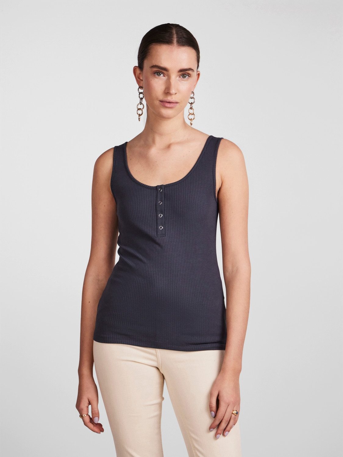 Débardeur Blanc PIECES PCKITTE Tank Top Noos BC Haut Femme Débardeur Blanc Femme