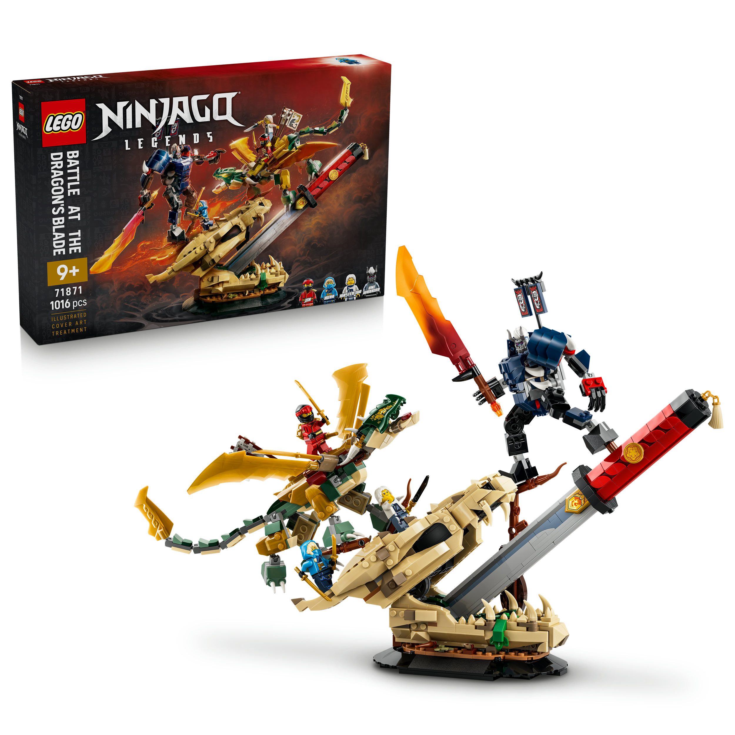 LEGO® Showdown auf der Drachenklinge (71871), LEGO Ninjago Konstruktionsspielsteine, (1016 St), Made in Europe