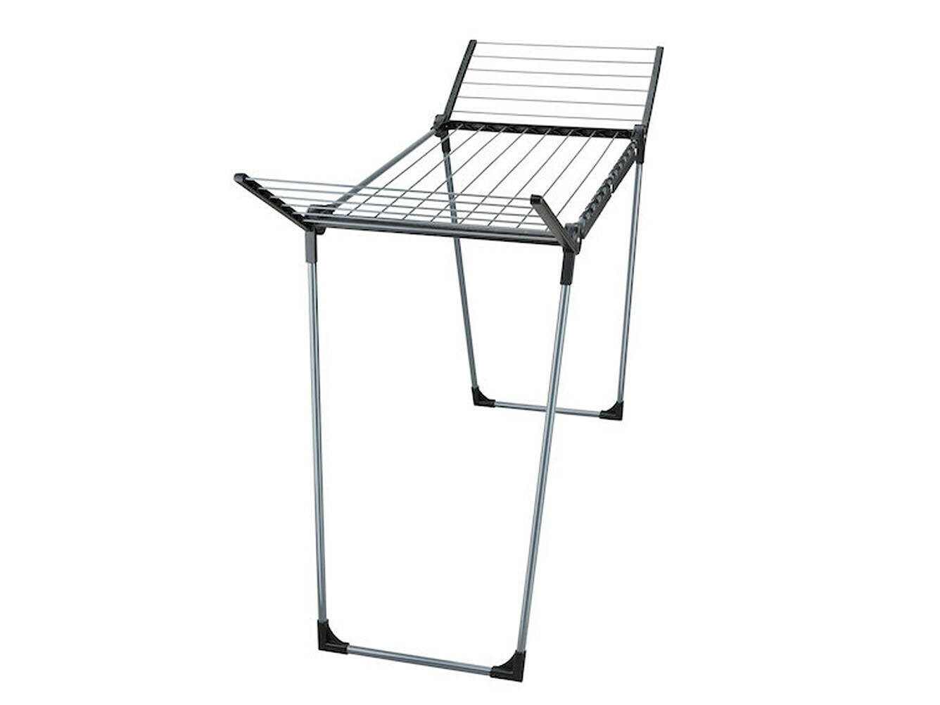 Leifheit Рама для сушки белья Pegasus 150 Solid Slim Black, Kleinteilehalter,Fügel,kompakt,Klappfunktion