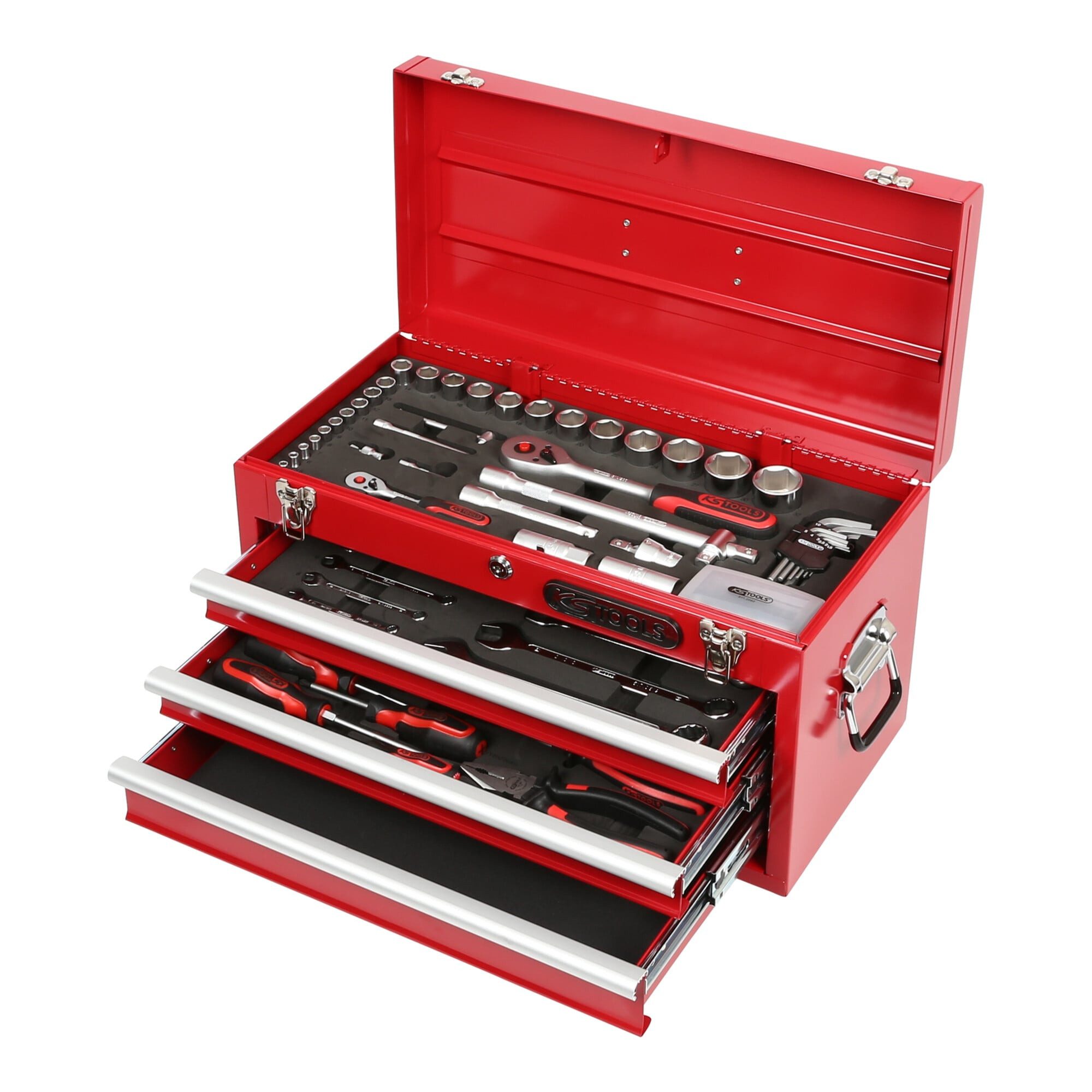 KS Tools Bit- und Steckschlüsselset KS Tools 1/4"+1/2" Werkzeug-Satz, 100-teilig