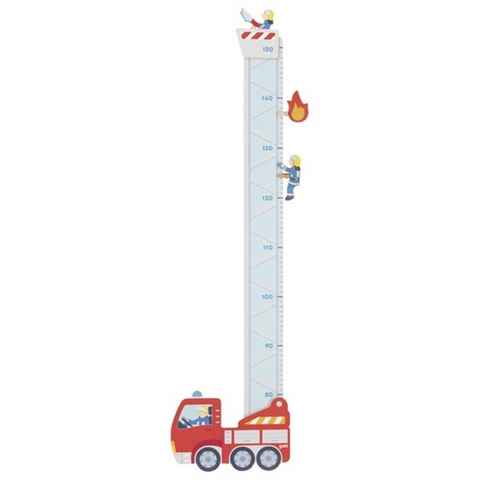 goki Messlatte Feuerwehr 94 cm aus Holz mit 2 Klammern (Set)