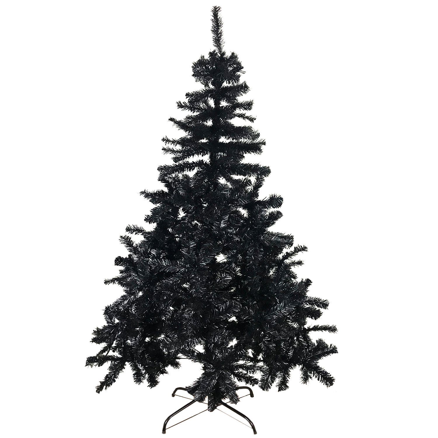 Mojawo Künstlicher Weihnachtsbaum Weihnachtsbaum 120 cm inkl Ständer Schwarz