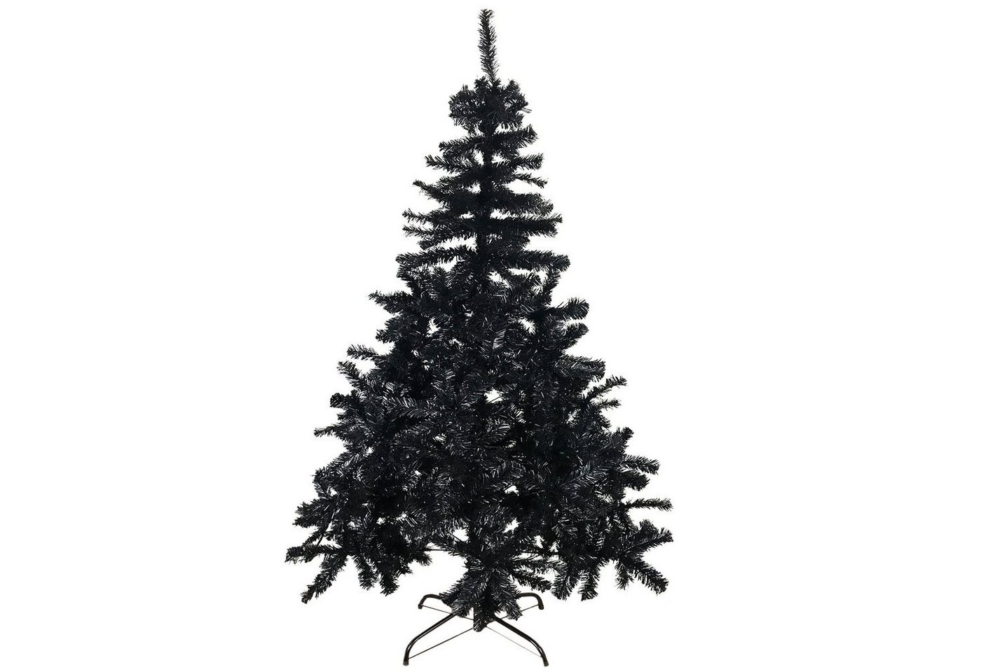 Mojawo Künstlicher Weihnachtsbaum Weihnachtsbaum 150 cm inkl Ständer Schwarz