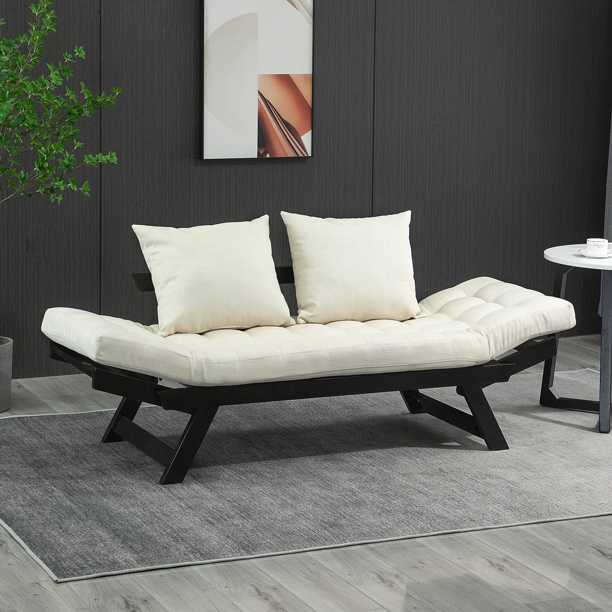 HOMCOM Schlafsofa Klappsofa als 2-Sitzer