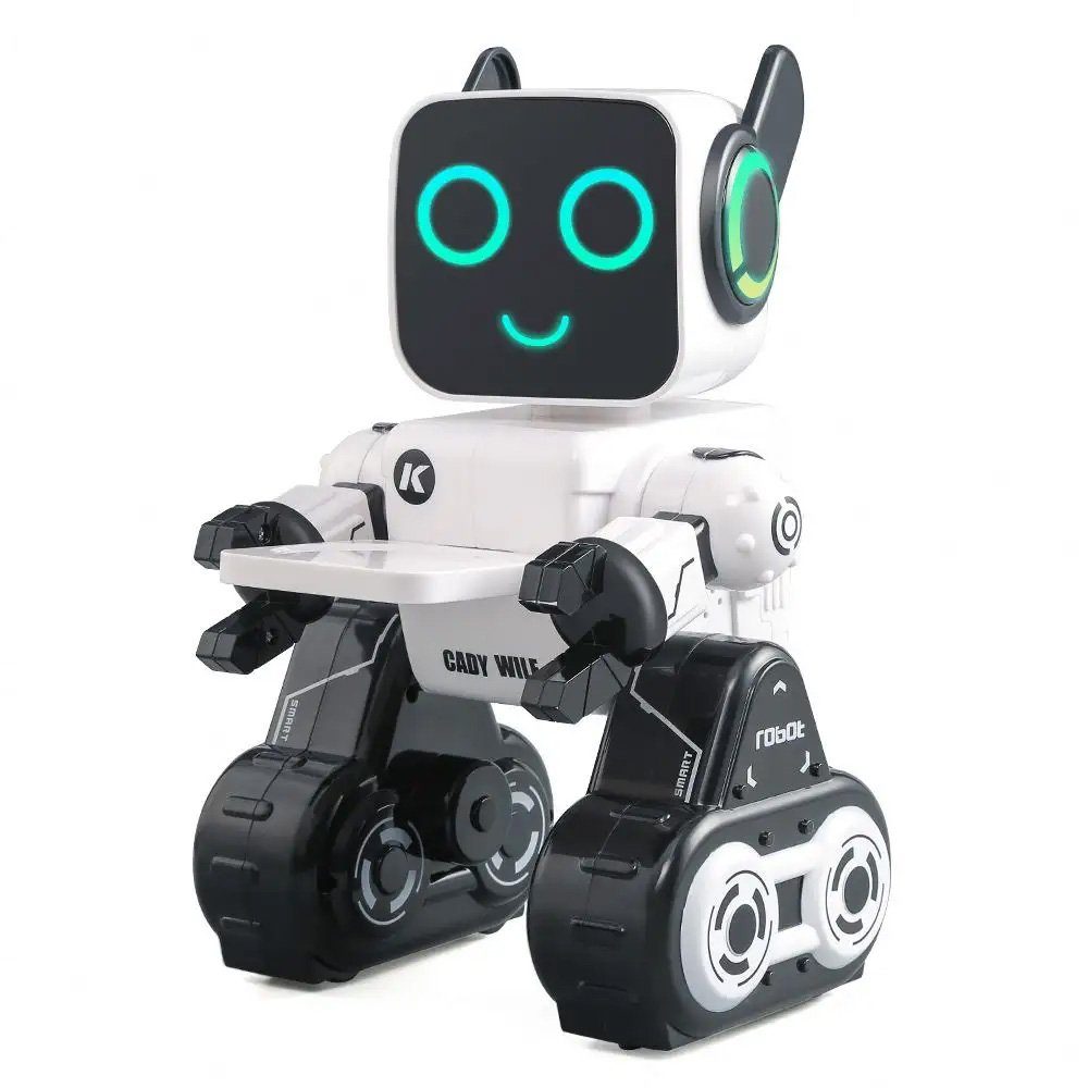 efaso RC-Roboter R4 ferngesteuerter Roboter weiß - Touch-Modus/Spardose/Sprachaufnahme, Gesang&Tanz-Funktion / Sprachinteraktion / Licht an Ohren&Augen usw.