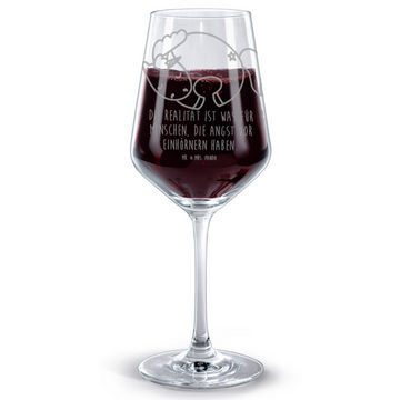 Mr. & Mrs. Panda Rotweinglas Einhorn Nacht - Transparent - Geschenk, Rotwein Glas, unicorn, Hochwe, Premium Glas, Feine Lasergravur