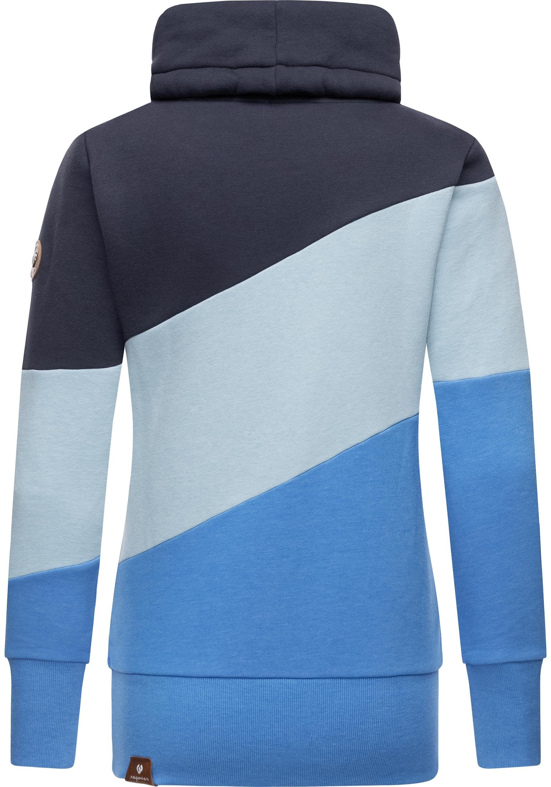 Pullover mit Schlauchkragen Ragwear modischer blau Sweatshirt Longsleeve Rumika