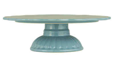 Ib Laursen Tortenplatte »Tortenplatte Kuchenplatte Fuß Mynte Keramik Aqua Haze Blau Ib Laursen 2079-83«, Keramik