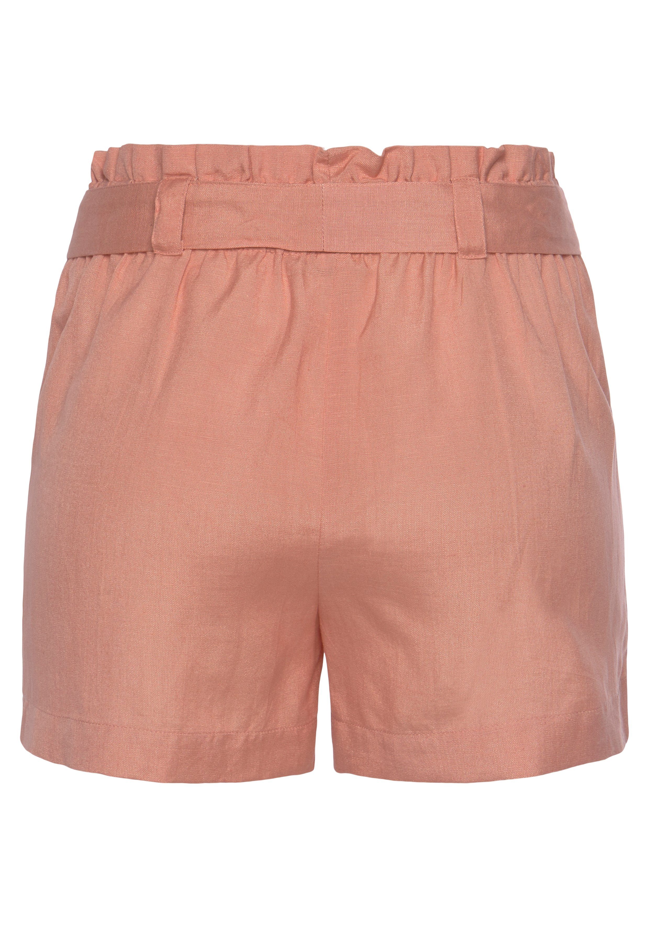 LASCANA paperbag-style shorts (with tie belt) made of linen mix, shorts, linen trousers