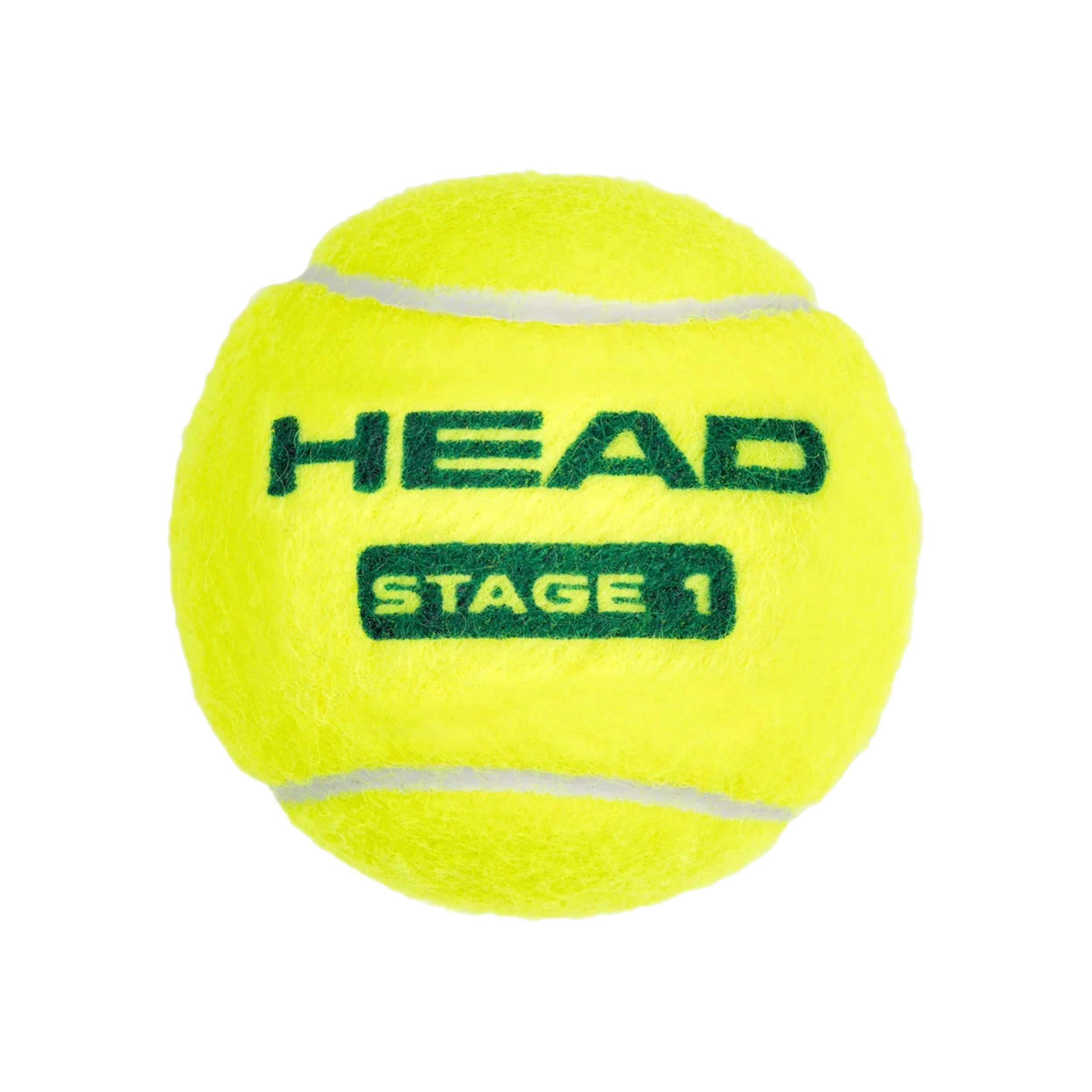 Head Tennisball Stage 1 Green - 72 Tennisbälle - Play and Stay Ball - (72er Beutel)