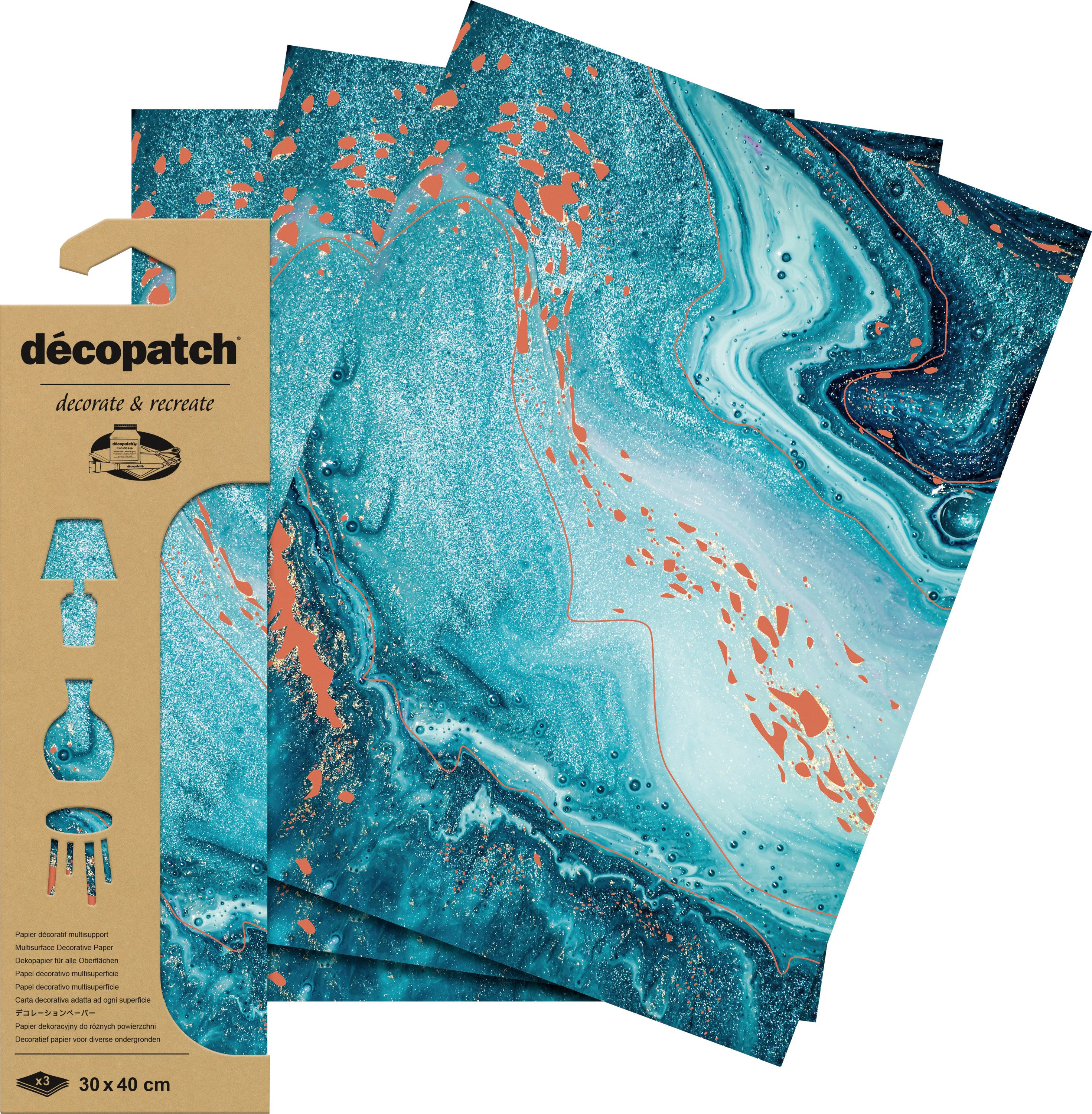décopatch Motivpapier Ocean, 3 Stück