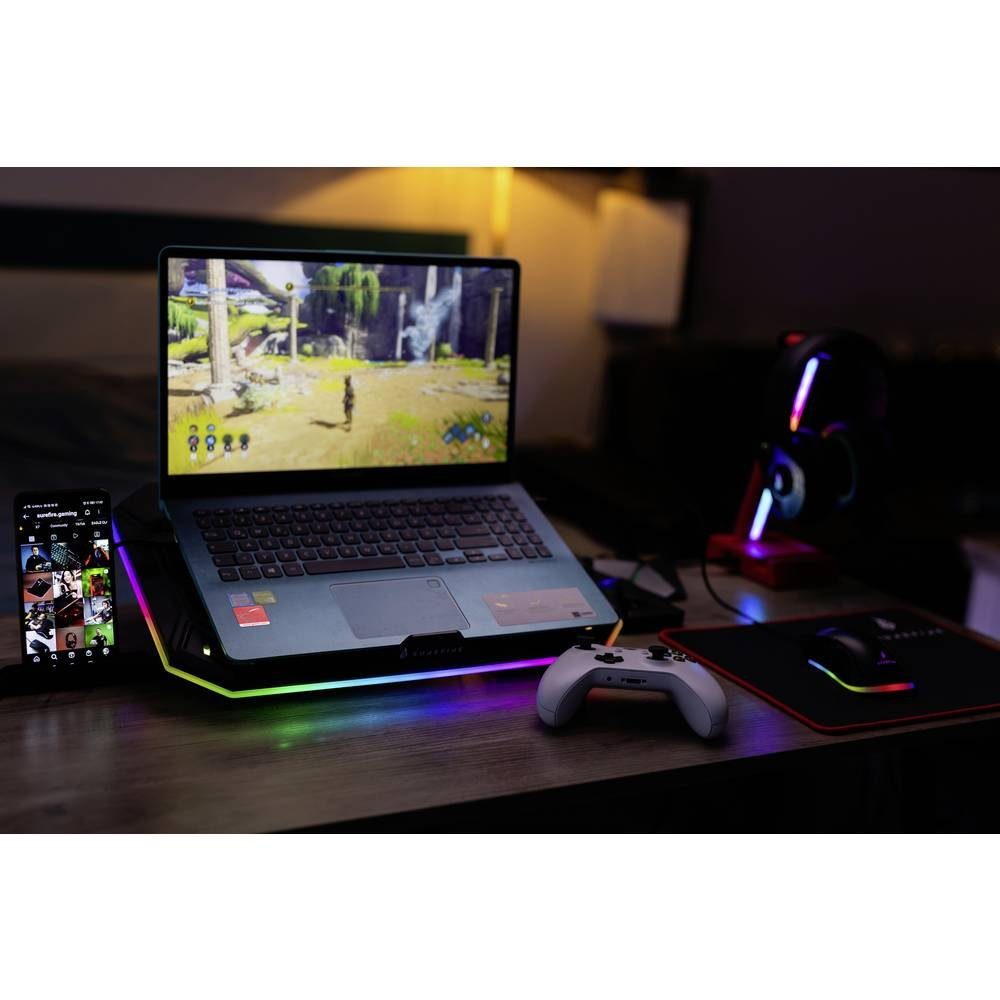 Laptop-Kühler RGB-Beleuchtung mit Surefire SureFire Laptoptisch