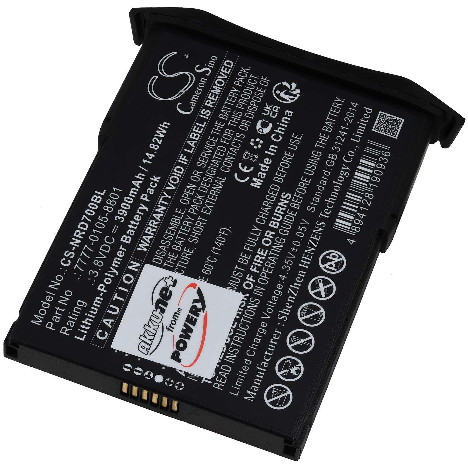 Powery Akku für NCR Orderman 7 7 MSR Akku 3900 mAh (3.8 V)