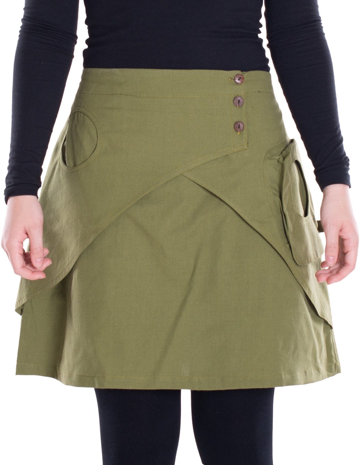 Vishes Minirock Damen Mini-Rock Baumwolle A-Linie günstig online kaufen