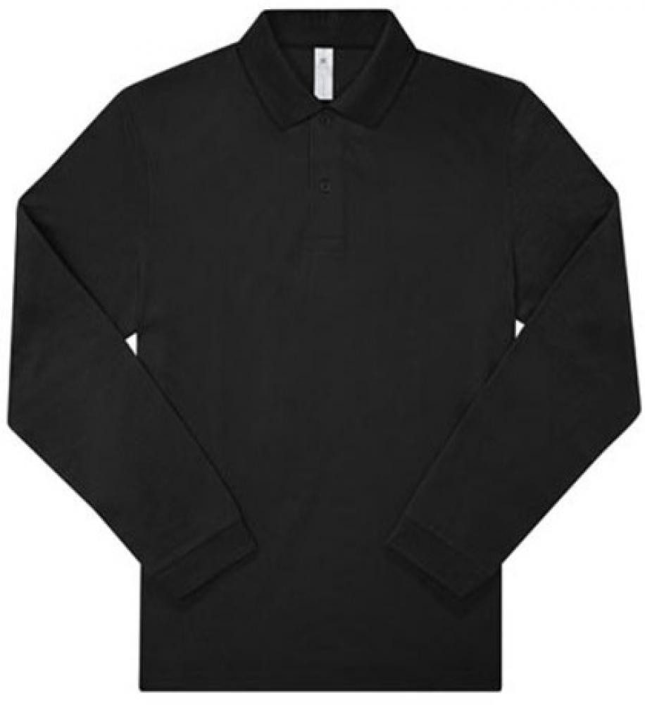 B&C Langarm-Poloshirt My Polo 180 Long Sleeve S bis 5XL