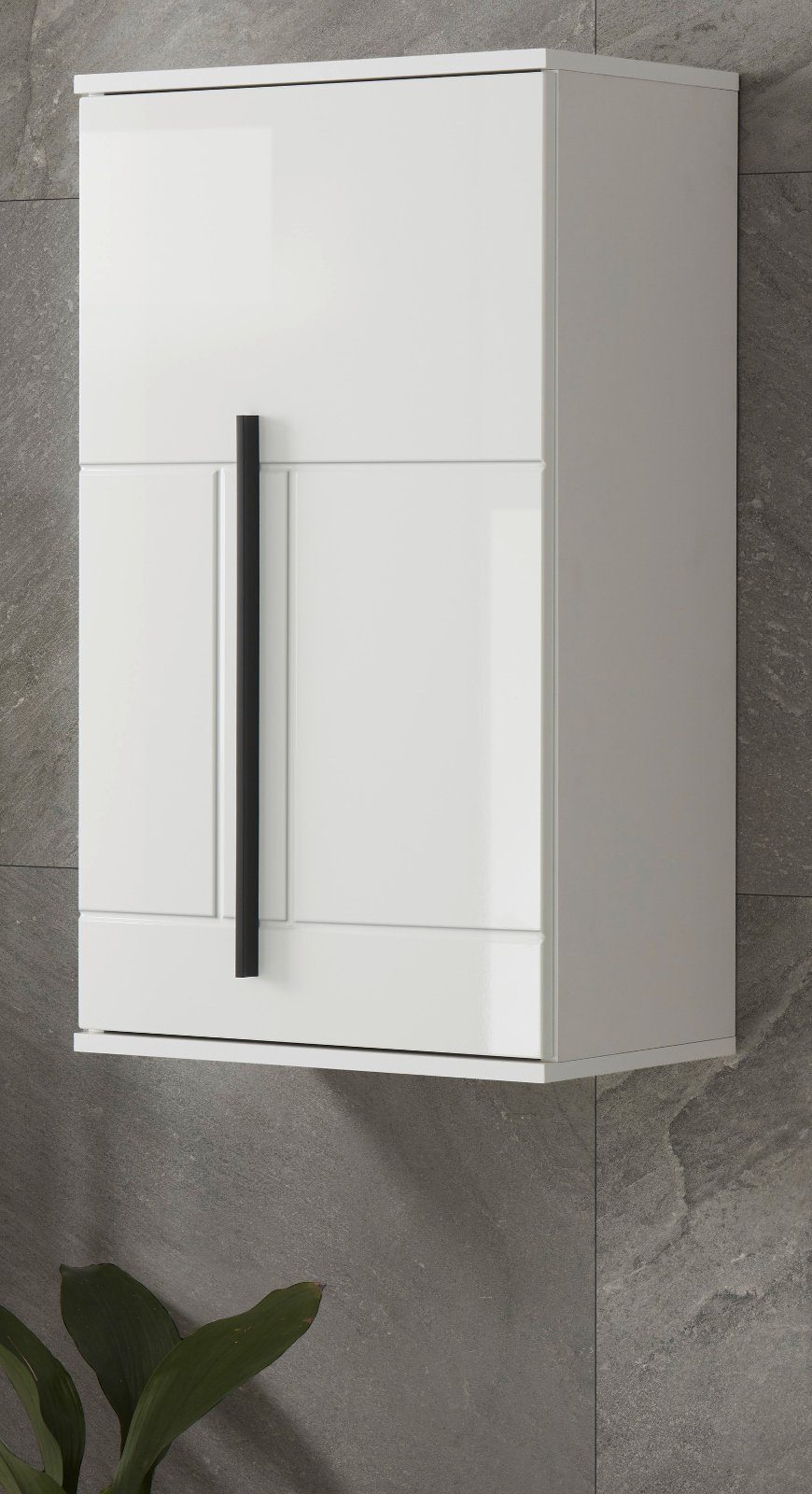 IMV Hängeschrank Design-D (Badschrank in weiß Hochglanz, 45 x 85 cm) mit viel Stauraum