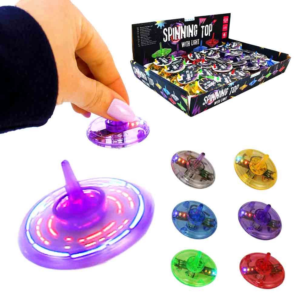 Out of the Blue Speed-Kreisel 24 Stück LED Kreisel bunt - ca. 4,5 cm (24-tlg)