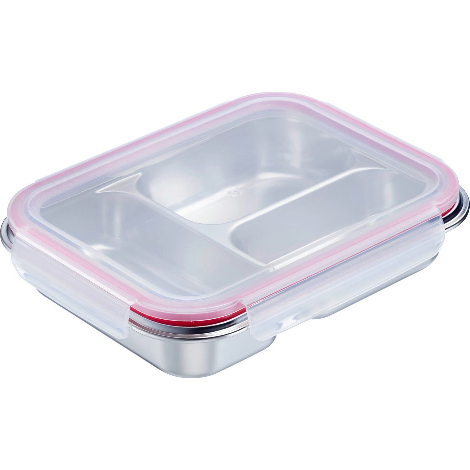 WESTMARK Lunchbox Edelstahl Lunch Box/ Frischhaltedose, geteilt, 280 + 280 + 4, Edelstahl 18/8, Polyprophylen (PP), Silikon, (1-tlg), Made in Germany, 5 Jahre Garantie