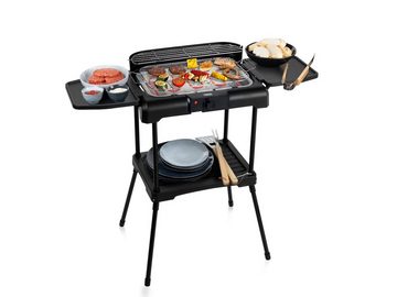 PRINCESS Elektro-Standgrill, 2200 W, Tischgrill Garten-Grill elektrischer Camper Camping-Grill & Grillzange