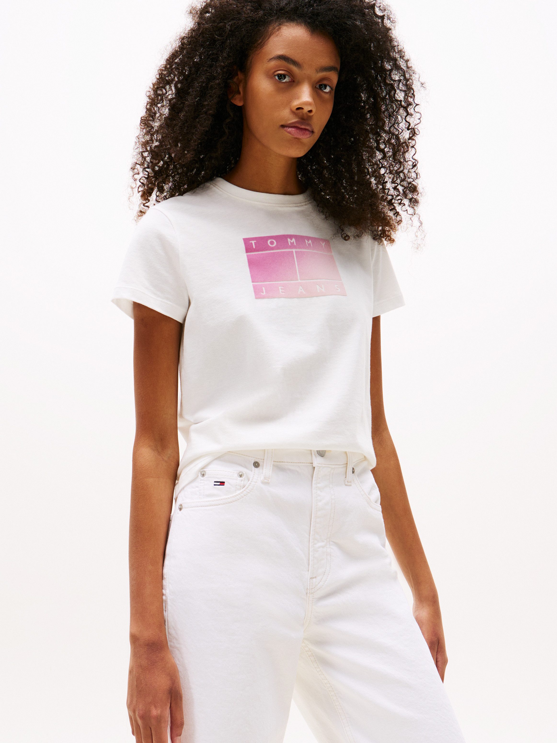 Tommy Jeans Kurzarmshirt TJW REG GRADIENT FLAG SS günstig online kaufen