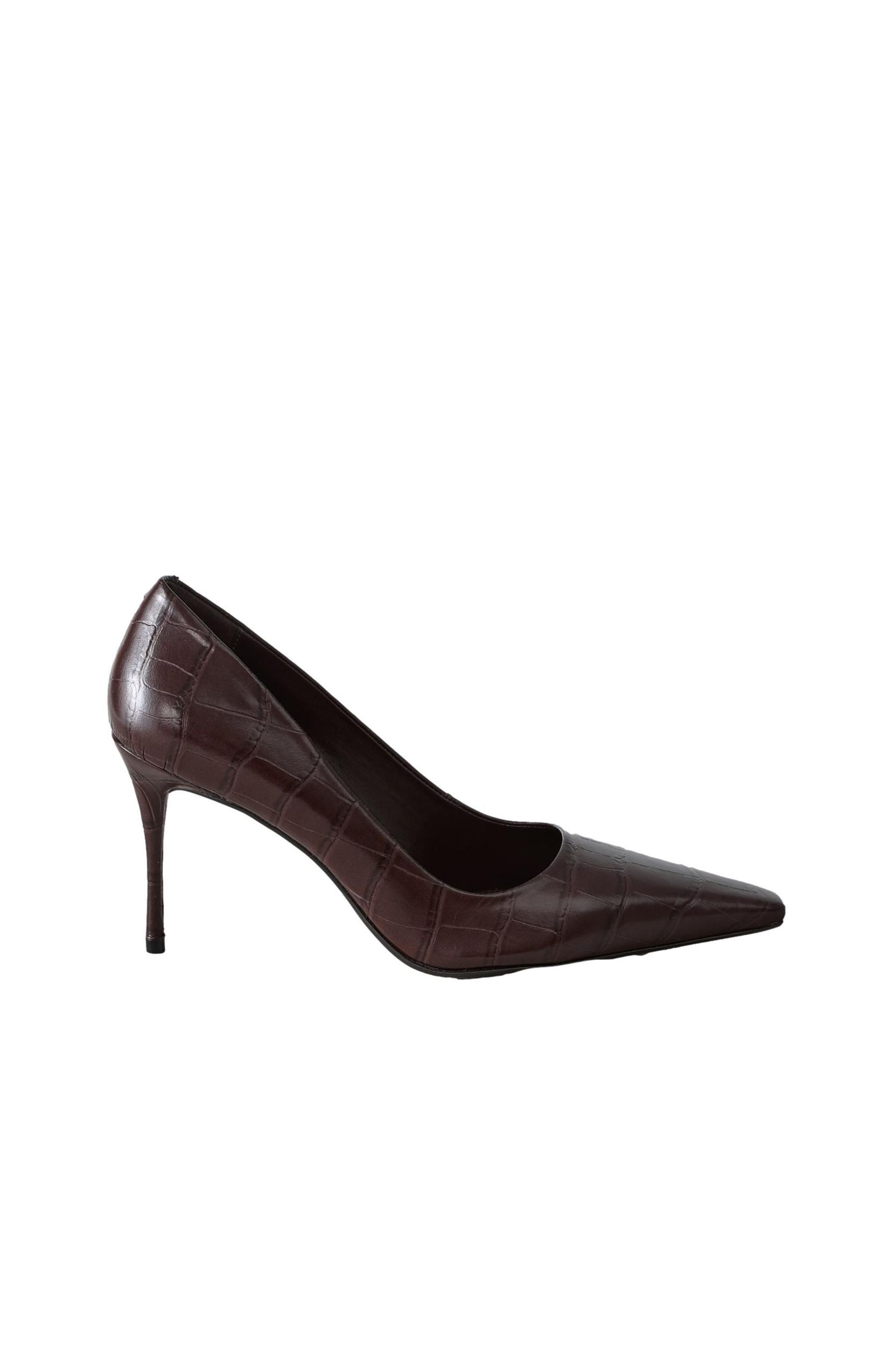 Next Spitze Sigature Leder-Pumps mit Kroko-Prägung günstig online kaufen