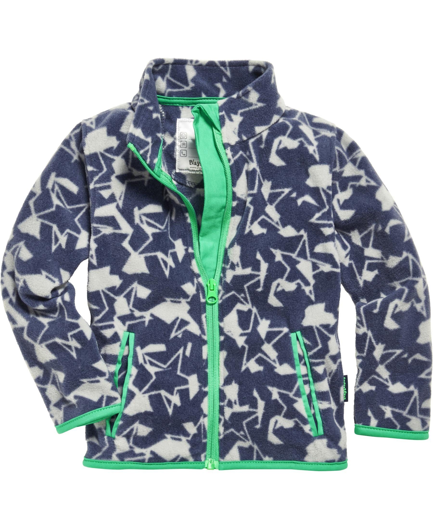 der Camouflage, Sternen-Print in allover Fleecejacke Playshoes Sterne Camouflage-Optik Fleece-Jacke Fleece-Jacke mit