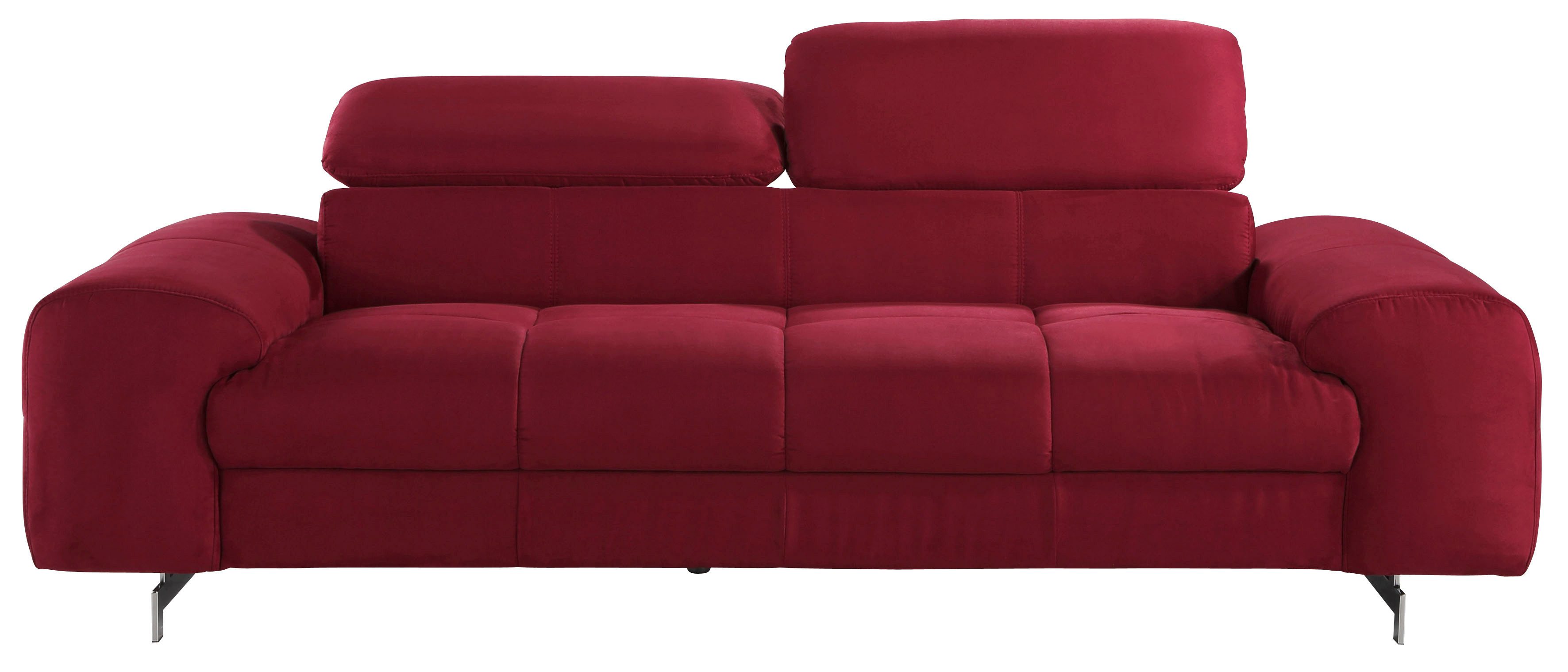 COTTA 3-Sitzer Chef, Big-Sofa mit Kopfteilverstellung, edle Metallkufen