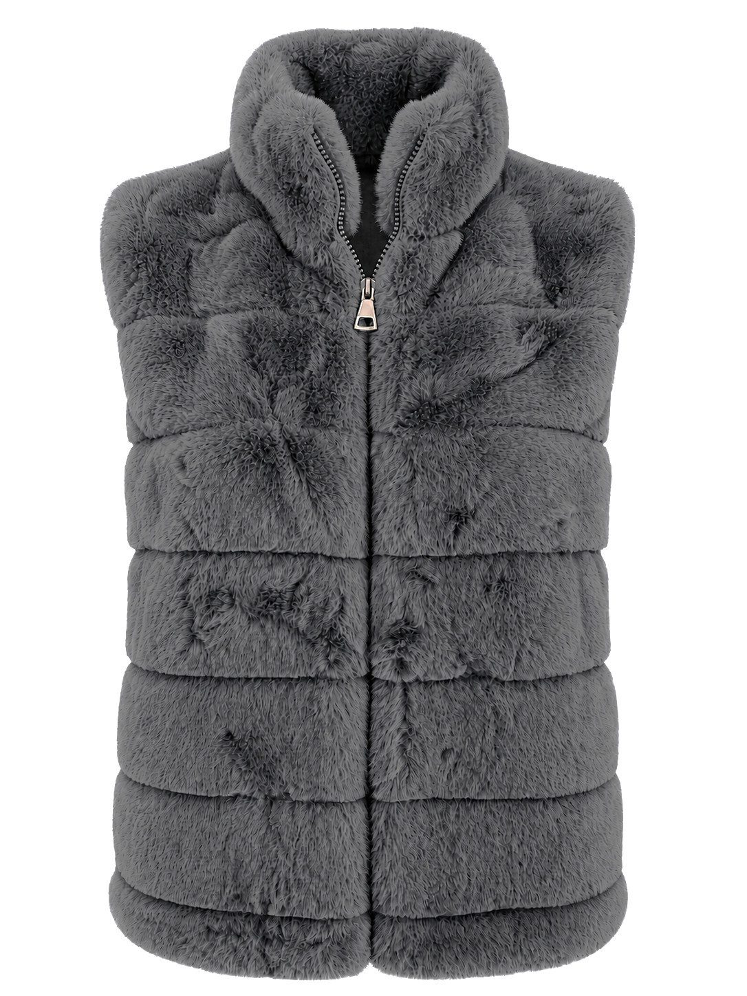 ITALY VIBES Fellweste - Modische Teddyweste für Damen - weiche Kunstfelljacke ONE SIZE - passend für Größen Gr. S-M und L-XL