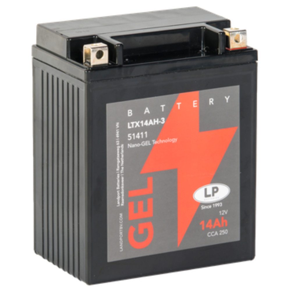 Batterie 12V 14Ah für Motorrad Startbatterie MG LTX14AH-3 Bleiakkus