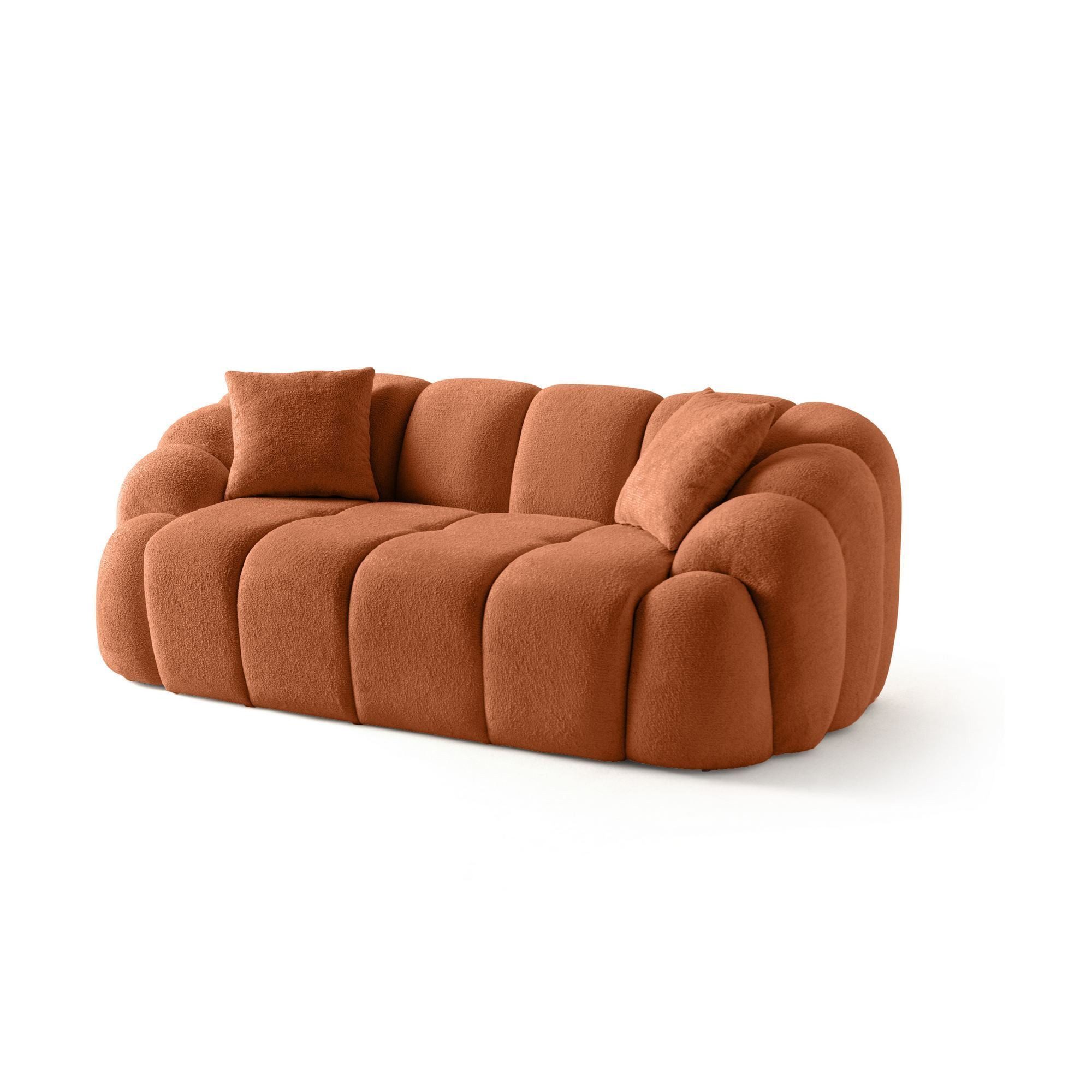 Skye Decor Sofa Octavio, 1 Teile, Octavio 2-Sitzer Sofa in Ziegelrot, pflegeleichter Bezug