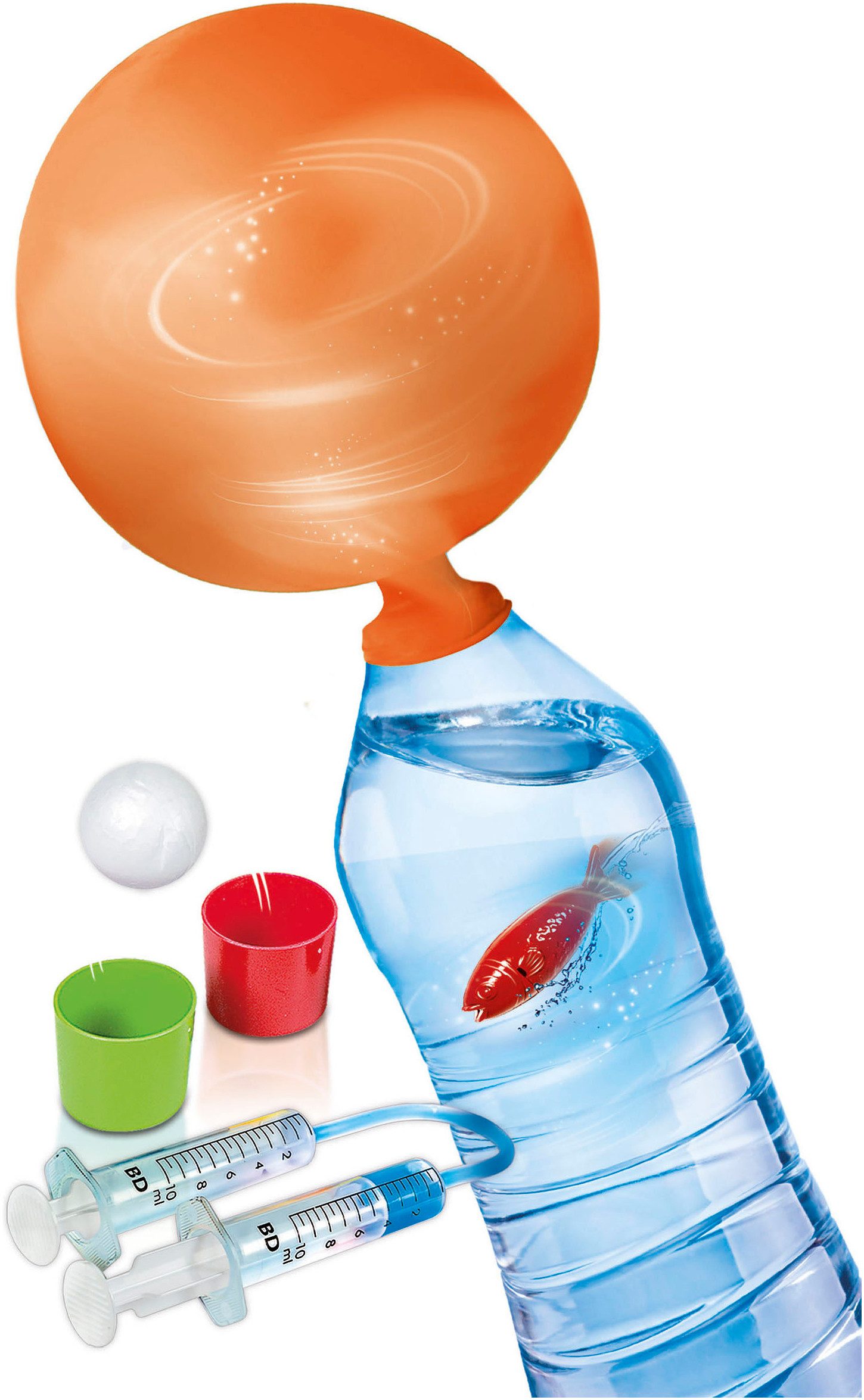 Clementoni® Experimentierkasten Galileo Lab, Experimentiere mit Luft und Wasser, Made in Europe