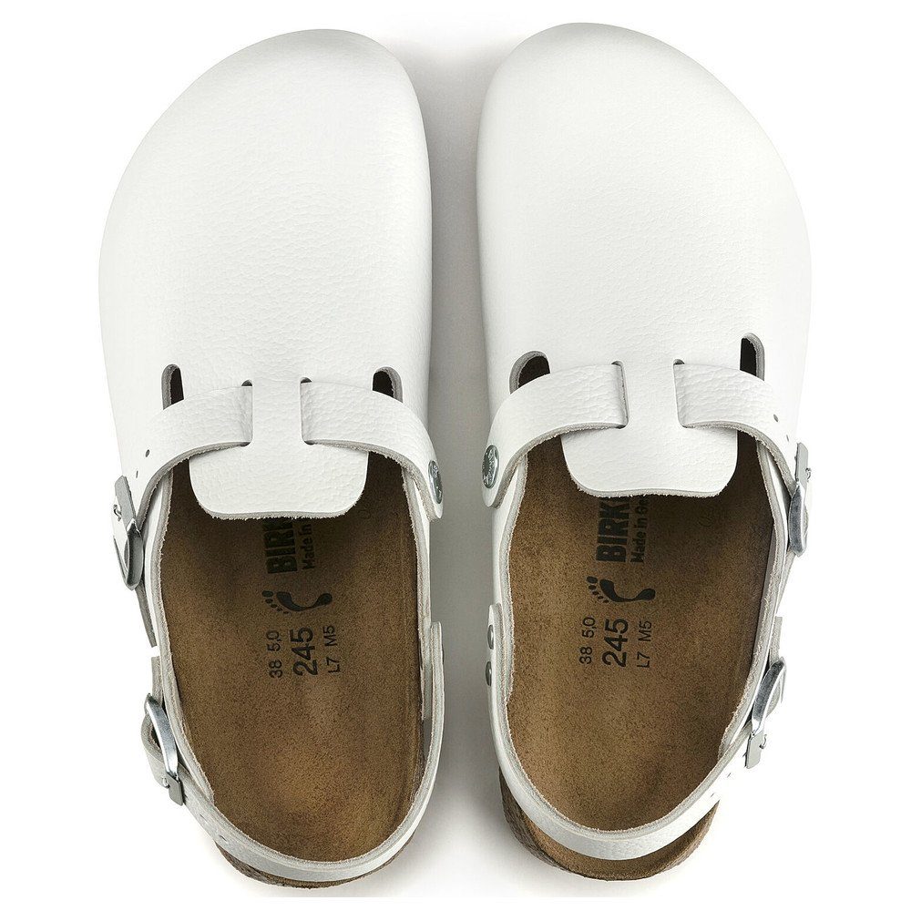 Birkenstock Clog Tokio Super Grip, Naturleder, weiß Pantolette