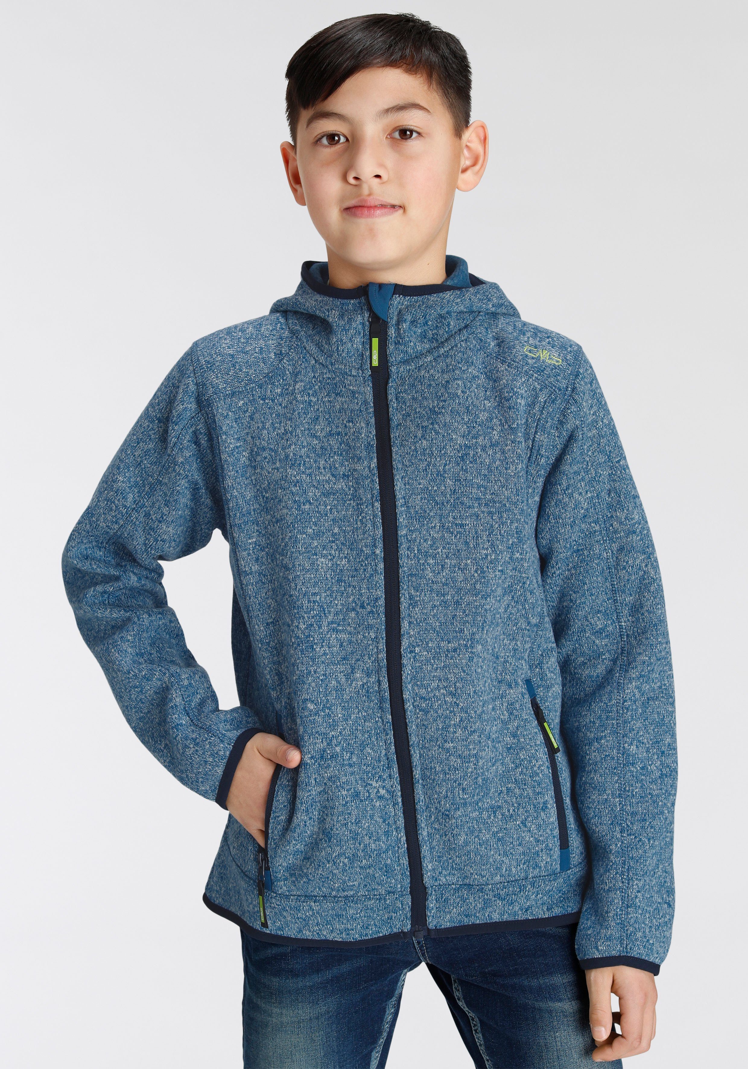 CMP Strickfleecejacke Wärmend & Atmungsaktiv & Schnell trocknend DUSTY BLUE-S | 