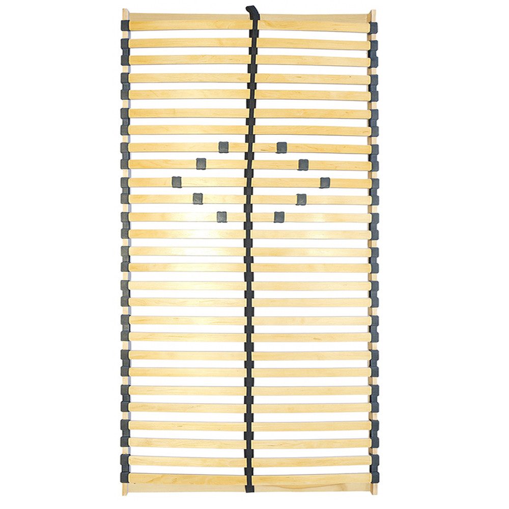 Lattenrost NAIROBI-200, Lomadox, Federholzrahmen 80x190 cm, verstellbare Komfortzone, Mittelgurt