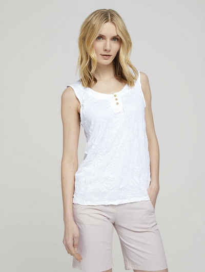 TOM TAILOR T-Shirt Top in Knitteroptik