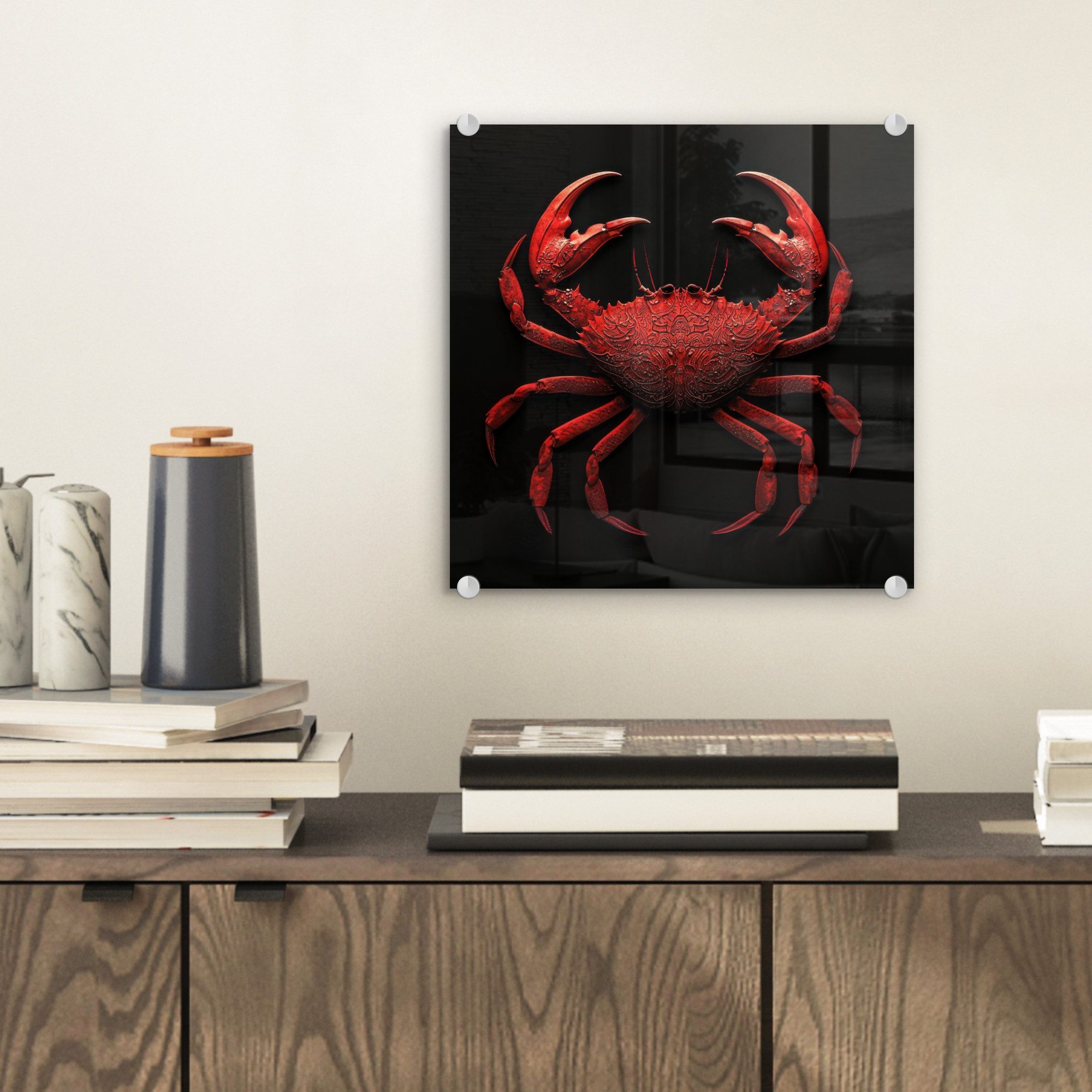 MuchoWow Acrylglasbild Krabbe - Rot - günstig online kaufen